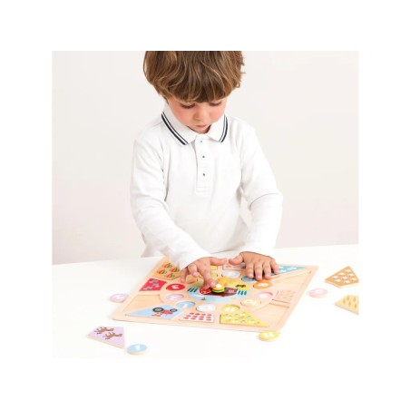 Woet by New Classic Toys Dřevěný vkládačka hodiny