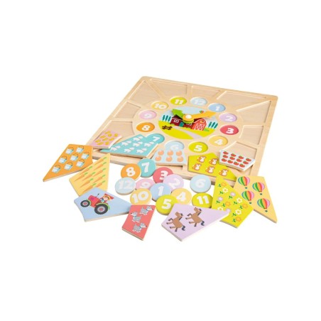 Woet by New Classic Toys Dřevěný vkládačka hodiny