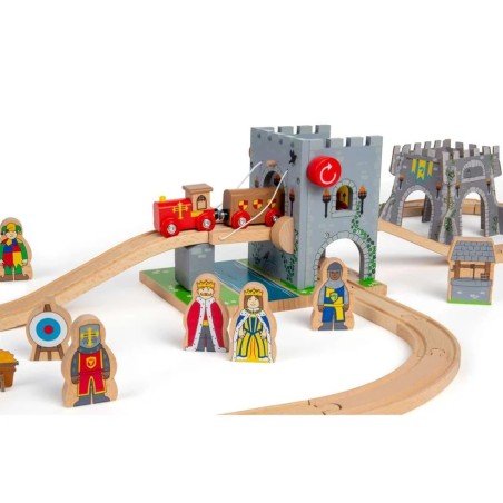 Bigjigs Rail Dřevěná vláčkodráha Středověk