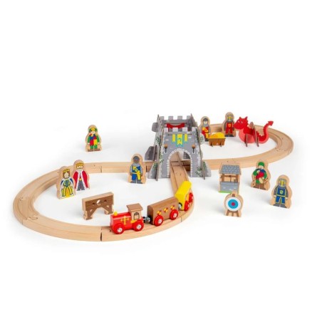 Bigjigs Rail Dřevěná vláčkodráha Středověk