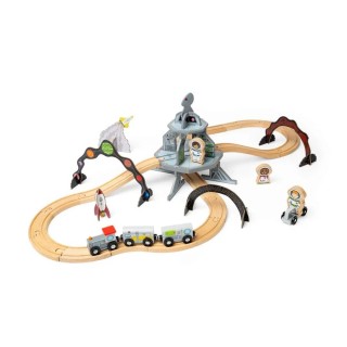 Bigjigs Rail Dřevěná vesmírná vláčkodráha
