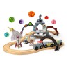 Bigjigs Rail Dřevěná vesmírná vláčkodráha
