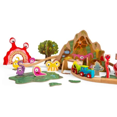 Bigjigs Rail Dřevěná vláčkodráha Příšerky