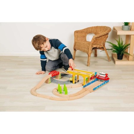 Bigjigs Rail Dřevěný Portálový jeřáb