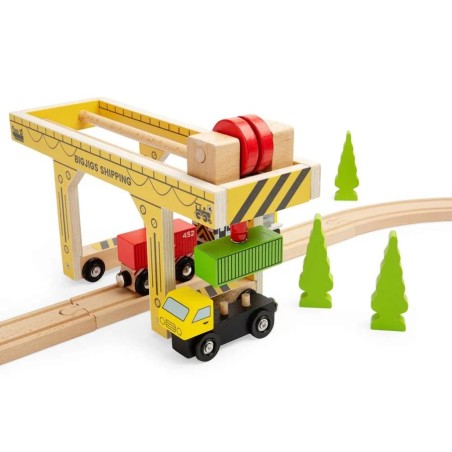 Bigjigs Rail Dřevěný Portálový jeřáb