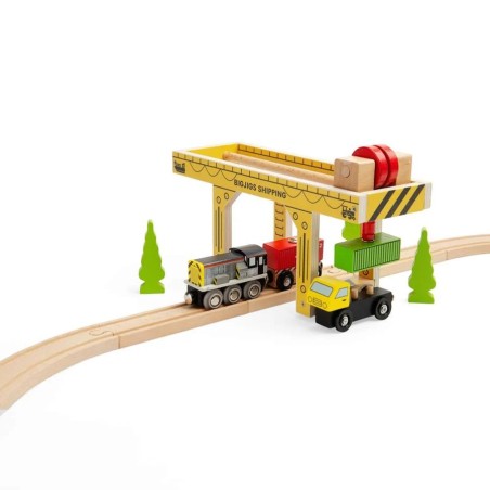 Bigjigs Rail Dřevěný Portálový jeřáb