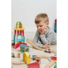 Bigjigs Rail Dřevěná vláčkodráha zábavná pouť 54 dílů
