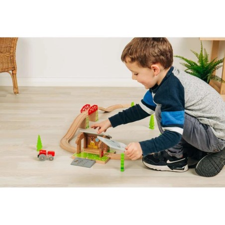 Bigjigs Rail Stodola na kolejích