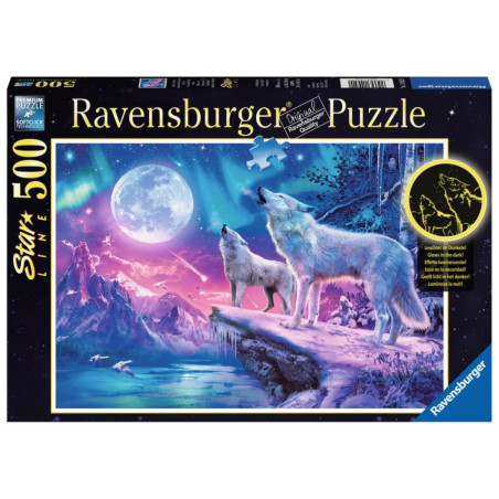 RAVENSBURGER Svítící puzzle Vytí za soumraku 500 dílků