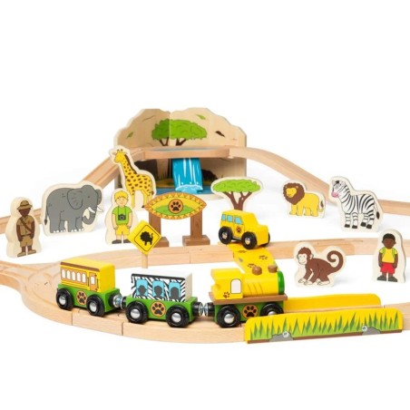 Bigjigs Rail Dřevěná vláčkodráha Safari