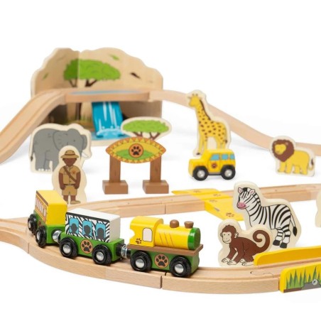 Bigjigs Rail Dřevěná vláčkodráha Safari