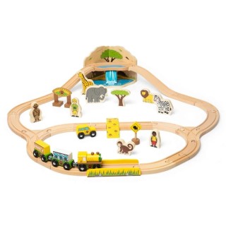 Bigjigs Rail Dřevěná vláčkodráha Safari
