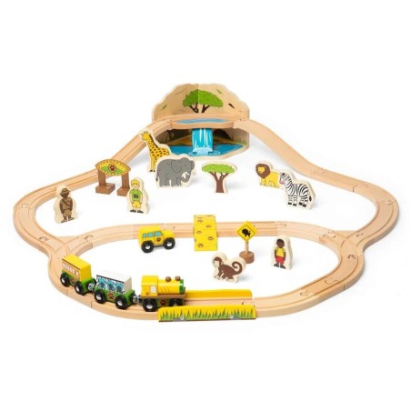 Bigjigs Rail Dřevěná vláčkodráha Safari