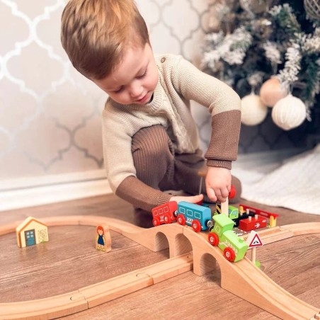 Bigjigs Rail Dřevěná vláčkodráha osmička