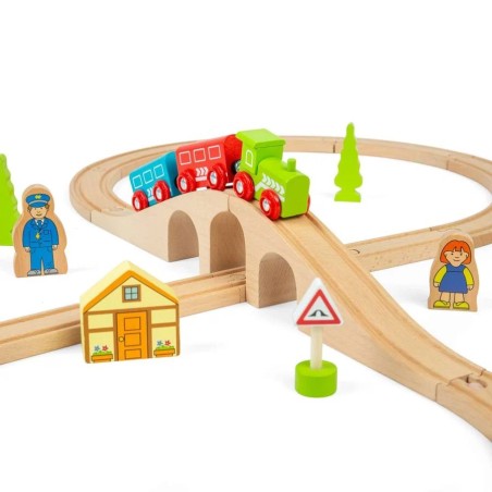 Bigjigs Rail Dřevěná vláčkodráha osmička