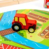Bigjigs Rail Dřevěná vláčkodráha s venkovskou cestou 80 dílů