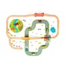 Bigjigs Rail Dřevěná vláčkodráha s venkovskou cestou 80 dílů