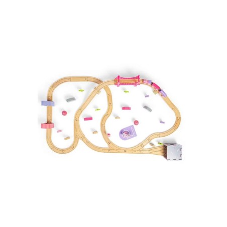 Bigjigs Rail Dřevěná velká vláčkodráha princezny