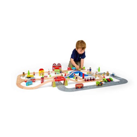 Bigjigs Rail Vláčkodráha a autodráha