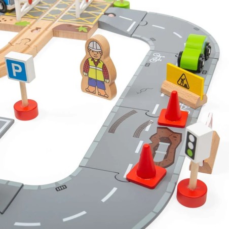 Bigjigs Rail Vláčkodráha a autodráha