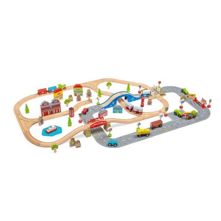 Bigjigs Rail Vláčkodráha a autodráha