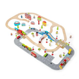 Bigjigs Rail Vláčkodráha a autodráha