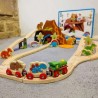Bigjigs Rail Dřevěná vláčkodráha dinosauři
