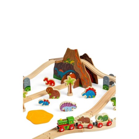 Bigjigs Rail Dřevěná vláčkodráha dinosauři