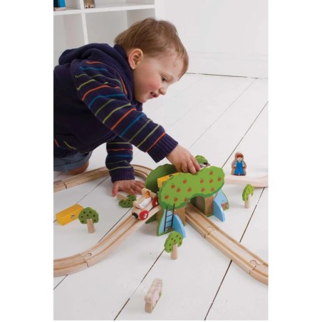 Bigjigs Rail Dřevěná vláčkodráha farma