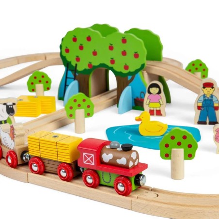 Bigjigs Rail Dřevěná vláčkodráha farma
