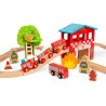 Bigjigs Rail Dřevěná vláčkodráha hasičská stanice
