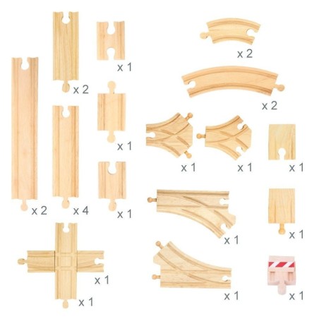 Bigjigs Rail Dřevěné koleje set