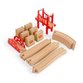 Bigjigs Rail Dřevěné koleje set most 18 dílů
