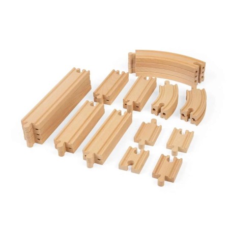 Bigjigs Rail Dřevěné koleje set 24 dílů