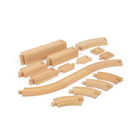 Bigjigs Rail Dřevěné koleje set 24 dílů