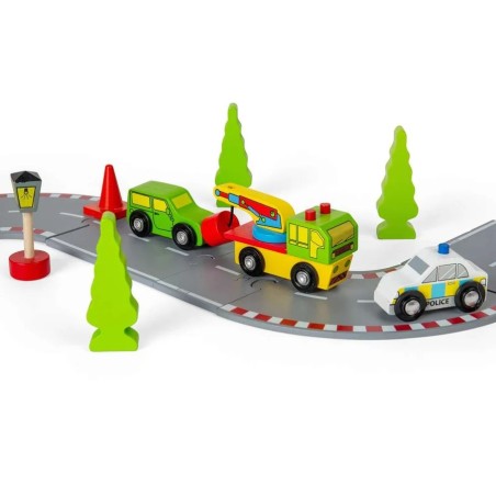 Bigjigs Rail Dřevěné autodráhy sada aut