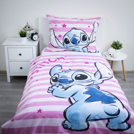 Jerry Fabrics Dětské povlečení Lilo a Stitch Pink Stars 140x200, 70x90 cm