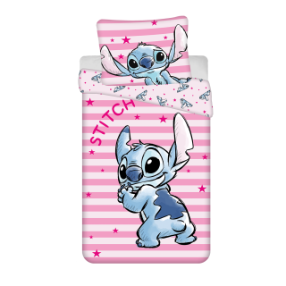 Jerry Fabrics Dětské povlečení Lilo a Stitch Pink Stars 140x200, 70x90 cm