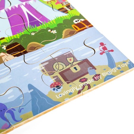 Bigjigs Toys Dřevěné puzzle Fantasy svět