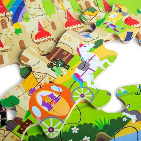 Bigjigs Toys Dřevěné puzzle Fantasy svět