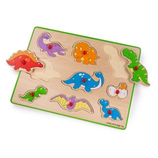 Bigjigs Toys vkládací puzzle dinosauři