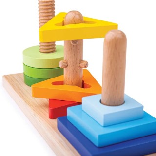 Bigjigs Toys Dřevěná hračka Nasaď a otoč