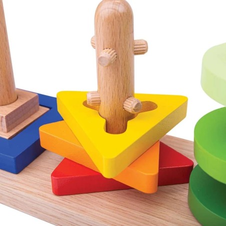 Bigjigs Toys Dřevěná hračka Nasaď a otoč