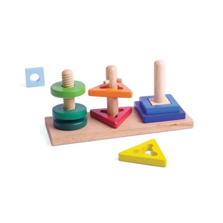 Bigjigs Toys Dřevěná hračka Nasaď a otoč