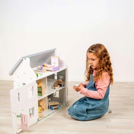 Bigjigs Toys Sada dřevěný nábytek do domečku pro panenky