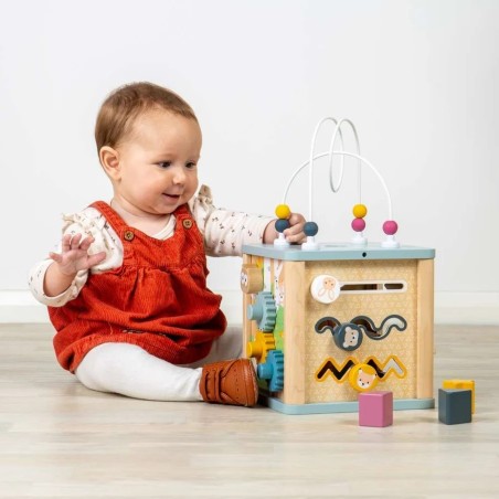 Bigjigs Toys Motorická aktivní kostka s labyrintem