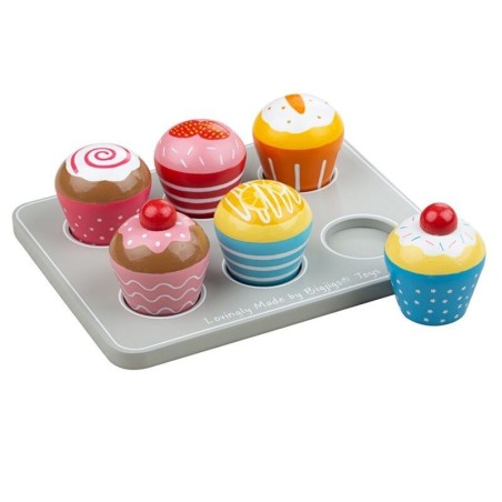Bigjigs Toys Dřevěné muffiny