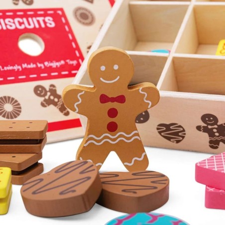 Bigjigs Toys Box s dřevěnými sušenkami