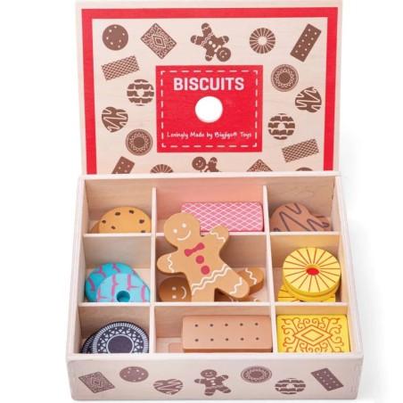 Bigjigs Toys Box s dřevěnými sušenkami