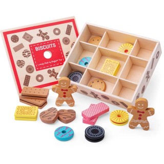 Bigjigs Toys Box s dřevěnými sušenkami